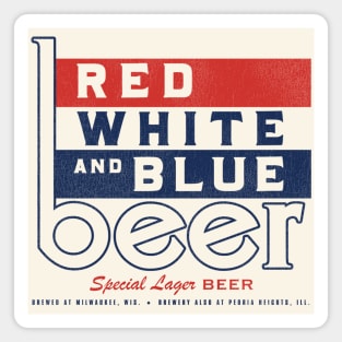 Red White & Blue Lager Defunct Lager Beer Magnet